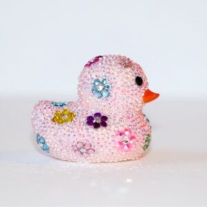 Pink Rhinestone Jeep Rubber Duck, Rubber Ducky, Jeep Ducking, Glow in the dark